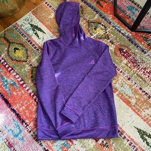 Adidas Climawarm thumhole purple hoodie. Size S